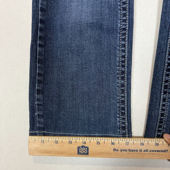 Grace In La Jeans Womens 7/27 Blue Denim Stretch Beaded 5-Pockets Boot Cut Leg - Picture 14 of 16